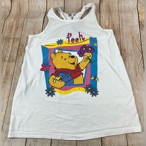 Vintage 90s Winnie The Pooh OSFM Pullover Tank Top Raceback Swimming Cover